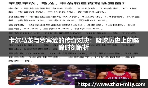 卡尔马龙与罗宾逊的传奇对决：篮球历史上的巅峰时刻解析